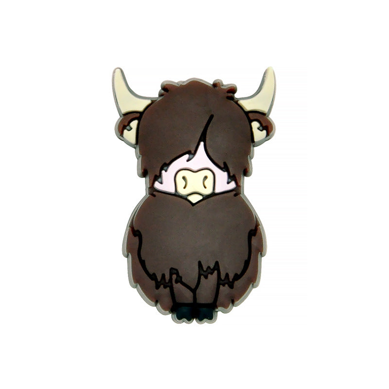 Wholesale 200PCS Baby Molar Cow Shaped Silicone Beads